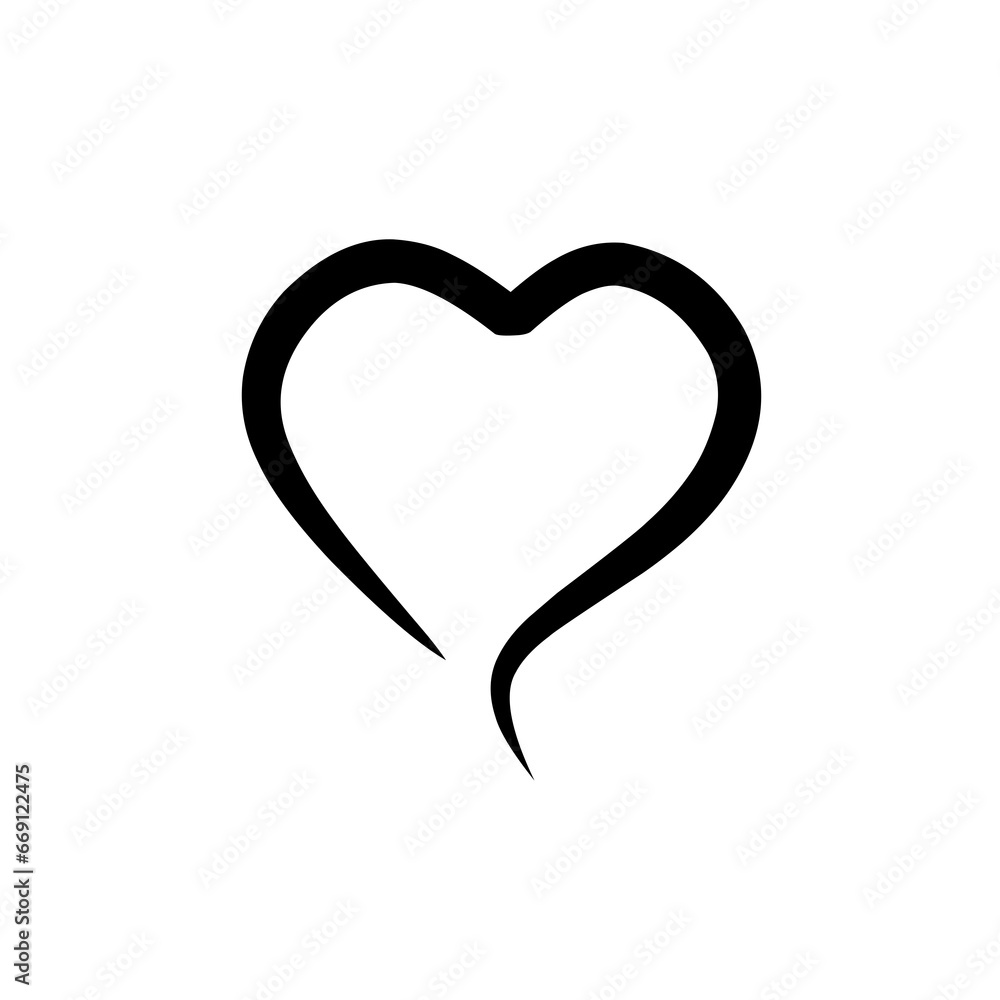 heart logo with vintage design