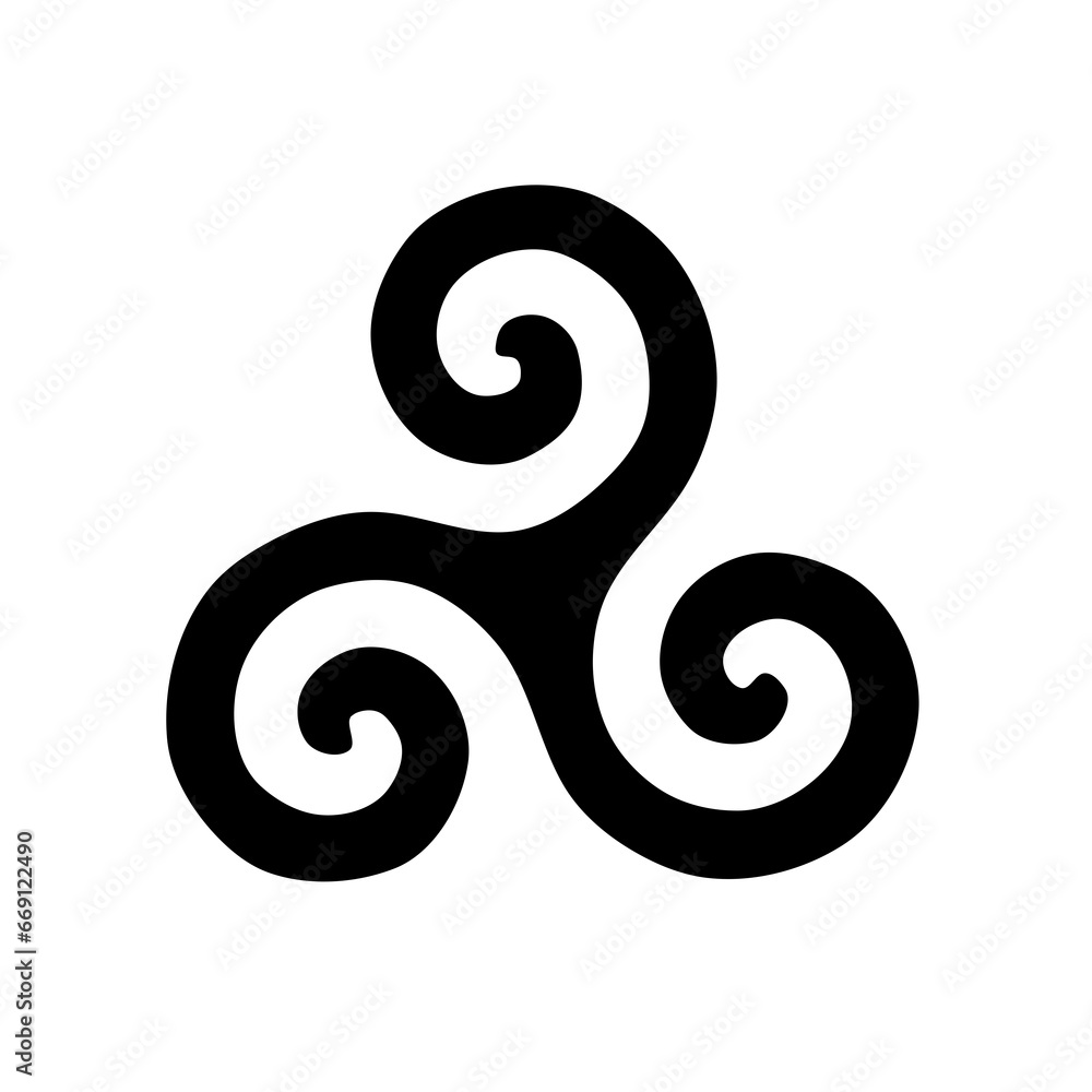 triskel spiral icon with simple design. triple spiral icon triskel spiral icon with simple design. triple spiral icon
