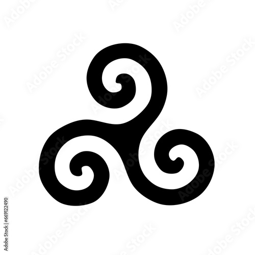 triskel spiral icon with simple design. triple spiral icon