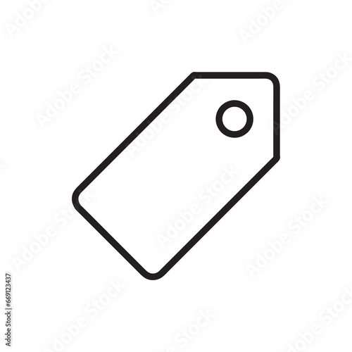 Tag line icon, outline vector flat trendy style illustration on white background..eps