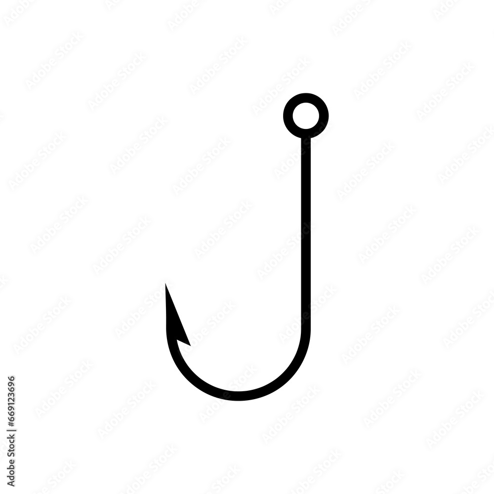Fishing, hook icon. flat trendy style illustration on white background..eps Fishing, hook icon. flat trendy style illustration on white background..eps
