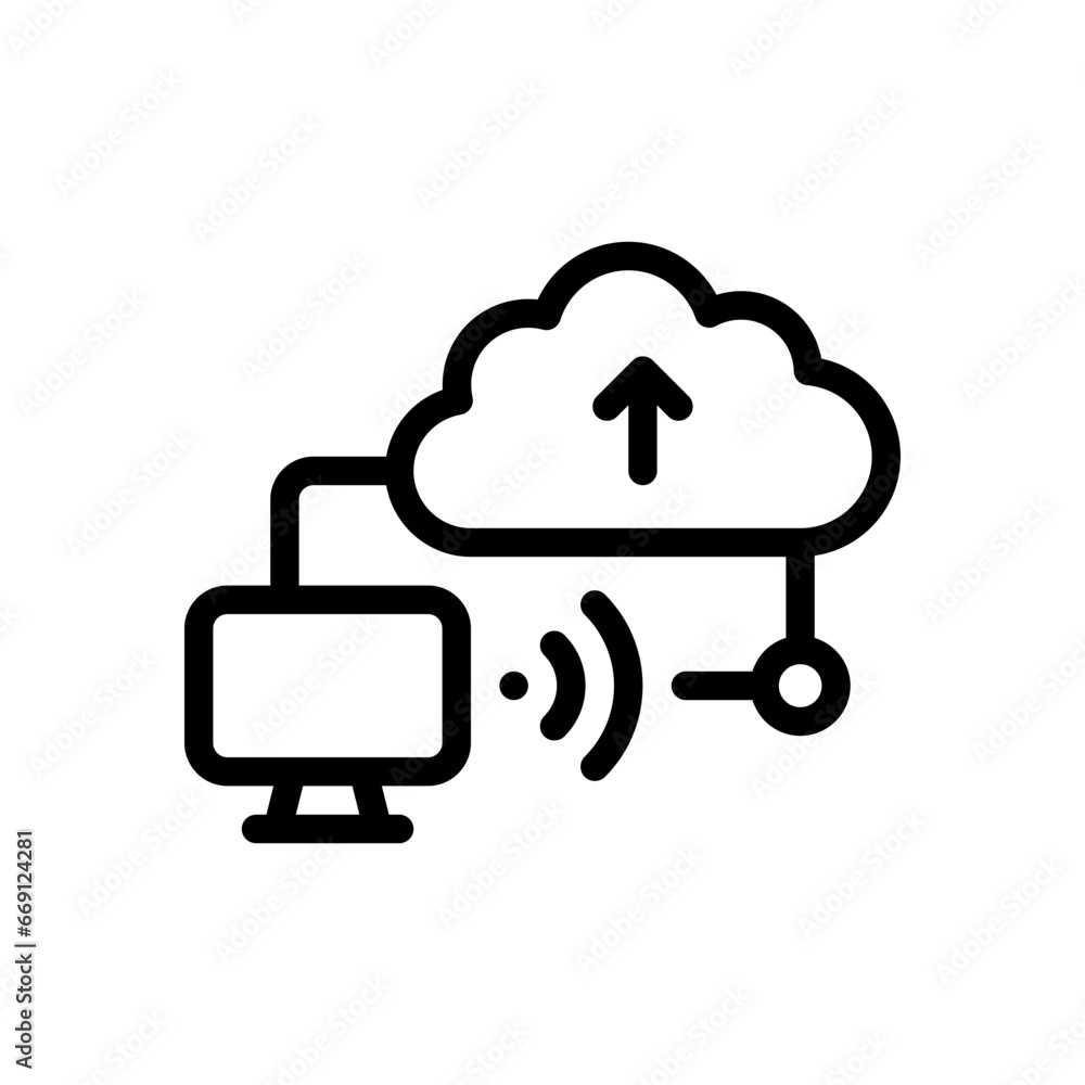 cloud computing line icon cloud computing line icon