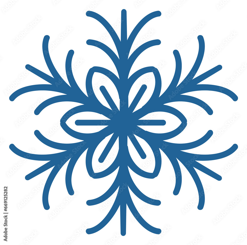 Winter holiday season ice crystal. Blue snowflake Winter holiday season ice crystal. Blue snowflake