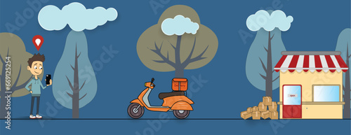 Online delivery service, easy ordering at home