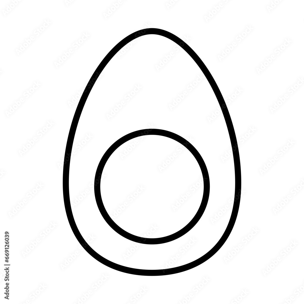 Boiled egg icon vector on trendy design Boiled egg icon vector on trendy design