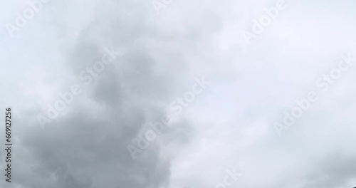 Timelapse of overcast sky, gray and cloudy day, clouds photo