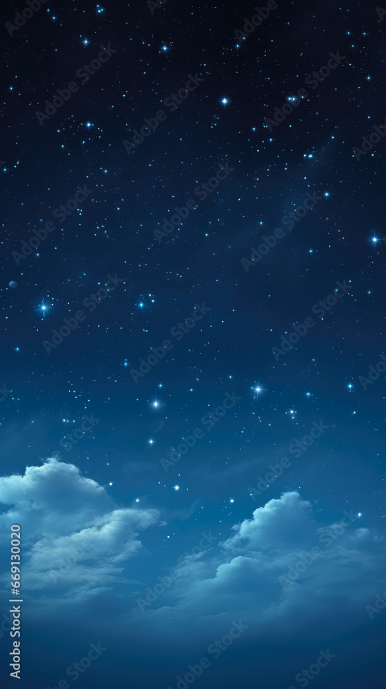 Night sky with clouds and stars as background. Night sky with clouds and stars as background.
