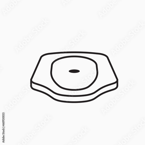 Simple illustration of Squat Toilet. Isolated Vector Illustration