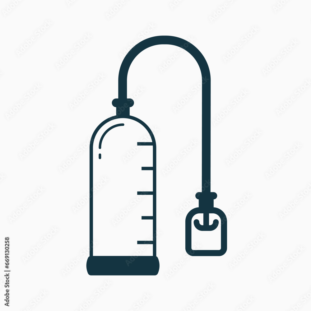 an abstract sign of The Penis Pump. Isolated Vector Illustration an abstract sign of The Penis Pump. Isolated Vector Illustration