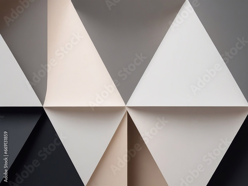 Dark abstract background with geometric shapes for presentation. AI