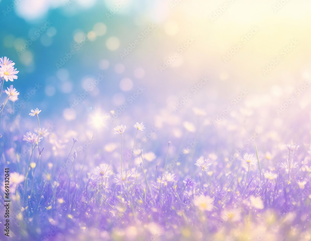 Nature background. Spring flowers in soft colors. AI Nature background. Spring flowers in soft colors. AI