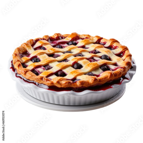 Fresh Blueberry Pie with Lattice Crust