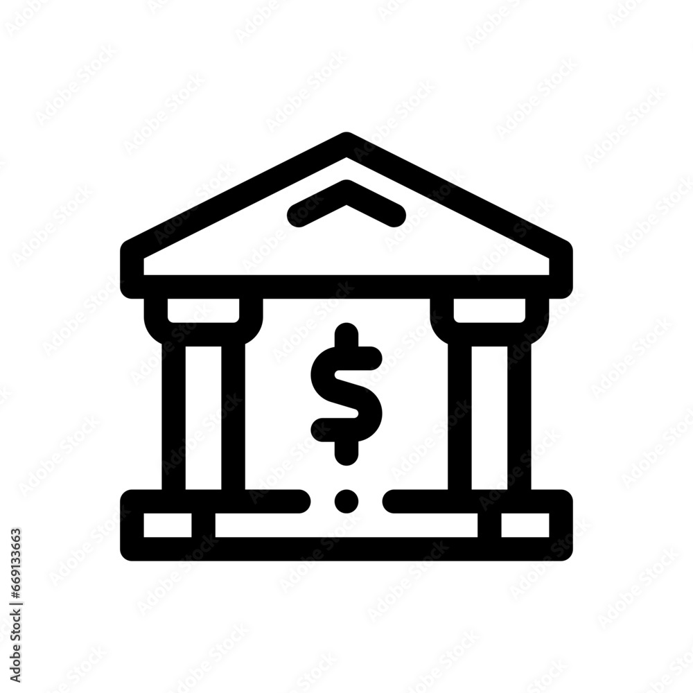 bank line icon bank line icon