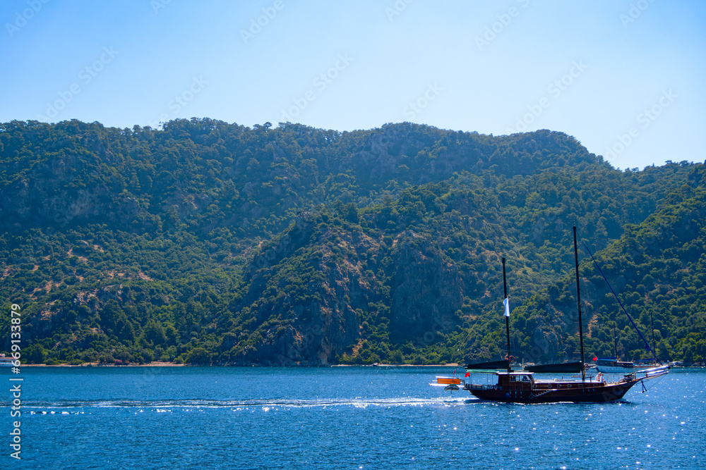 Sail Boat on Aegean Sea