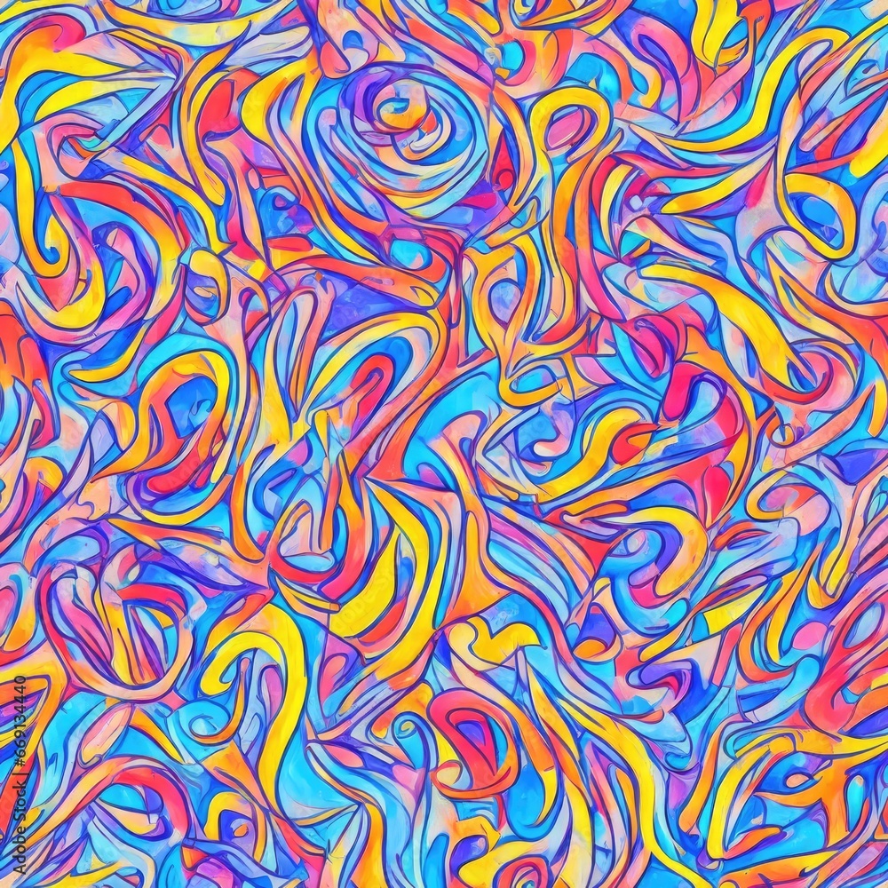 Abstract colored seamless pattern. AI generated. Abstract colored seamless pattern. AI generated.