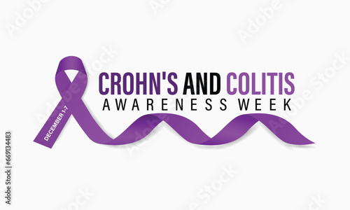 Crohn's and Colitis Awareness Week is observed every year in December 1-7 Vector illustration design. Banner, poster, card, background design.