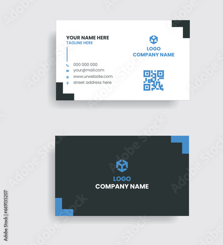 Modern creative business card and name card, horizontal simple clean template vector design, layout in rectangle size. Corporate Visiting Cad template.