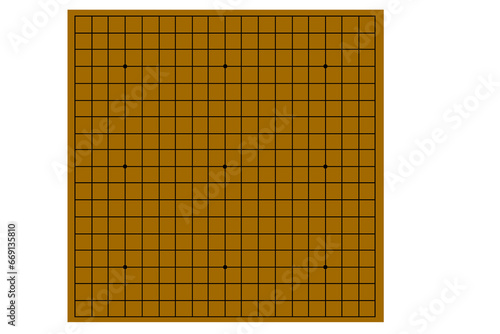 19-line checkerboard for playing baduk