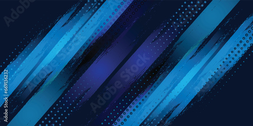 Halftone dots gradient grunge texture background blue color pattern. Dot pop art comic sport style vector illustration