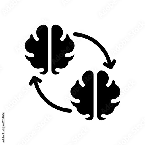 brainstorm glyph icon