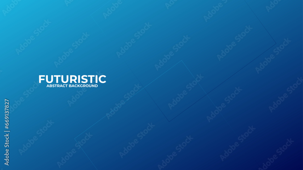 Modern Blue Futuristic Abstract geometric background. Futuristic hi-technology concept. Horizontal banner template. Suit for cover, banner, brochure, corporate, poster, presentation, website