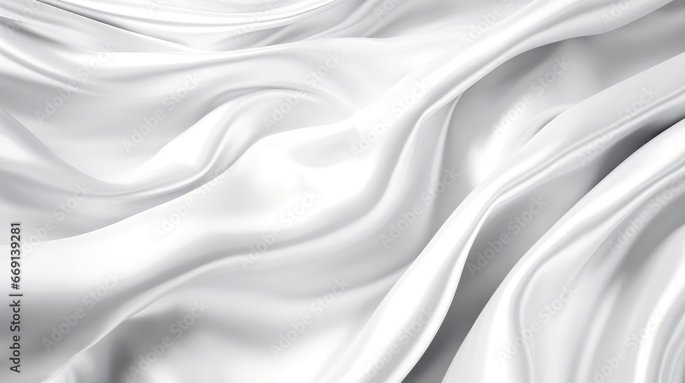 Close up of silver silk background, Abstract white cloth fabric wave Close up of silver silk background, Abstract white cloth fabric wave