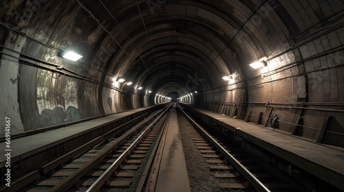 Underground subway tunnel