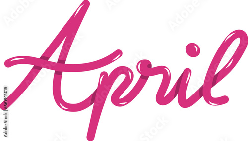 April Hand lettering