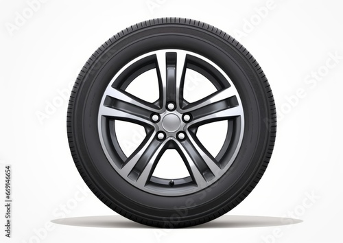 Wheel , tire on white background, isolated. Car, truck, bus tires. © Bold24