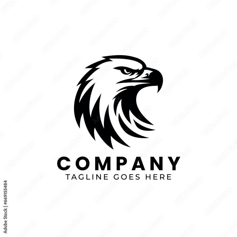 Eagle Logo Design, Minimal Eagle Face Logo template Eagle Logo Design, Minimal Eagle Face Logo template