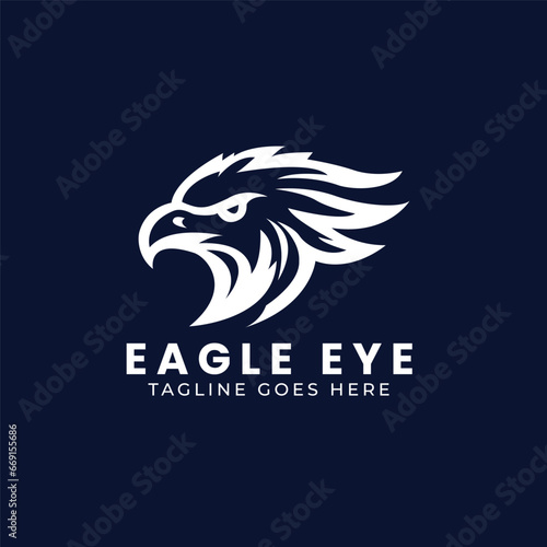 Eagle Logo Design, Minimal Eagle Face Logo template