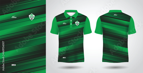 green sublimation polo sport jersey mockup design
