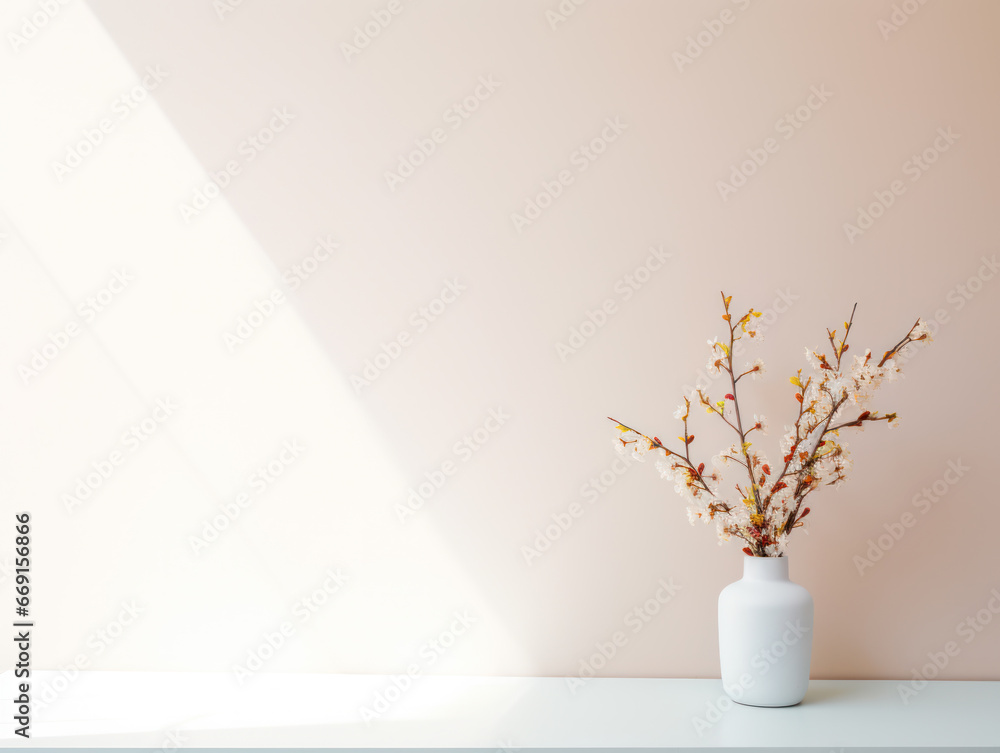Plant in minimal colour background generatieve ai Plant in minimal colour background generatieve ai