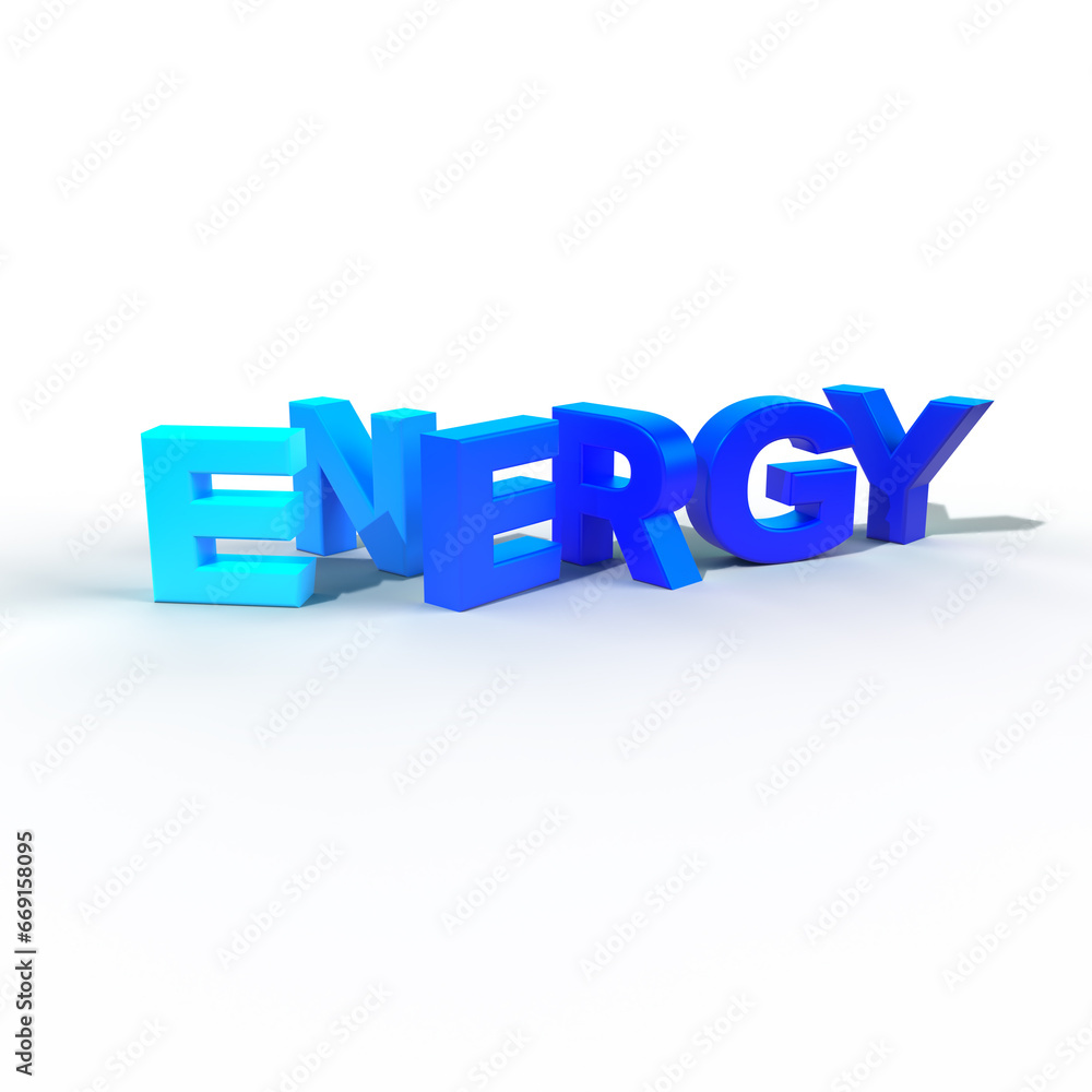 3d render energy word on white background. 3d illustration gradient blue-navy blue energy concept 3d render energy word on white background. 3d illustration gradient blue-navy blue energy concept
