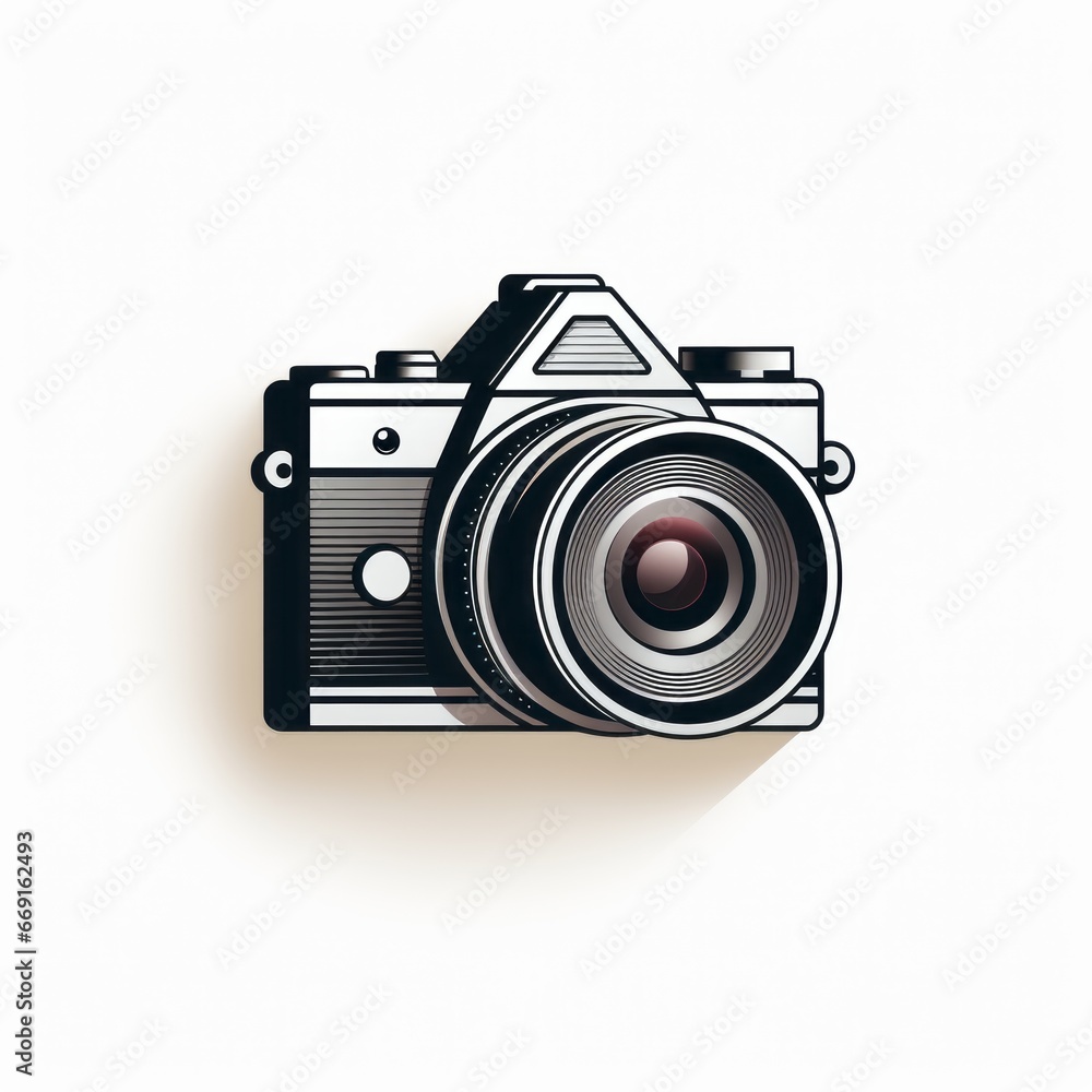 Fototapeta premium minimalistic film camera icon