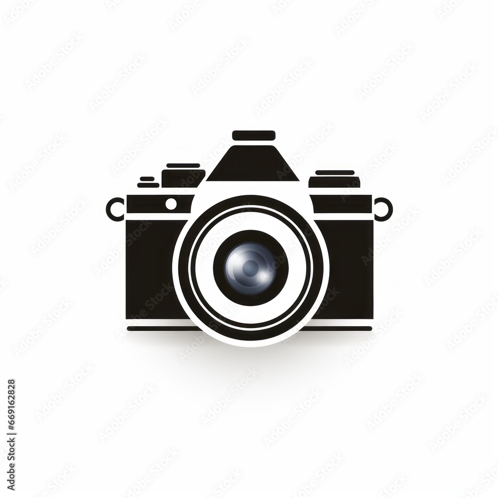 minimalistic camera icon flat design