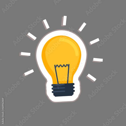 Light bulb concept idea on grey background. Innovation, Idea, concept.