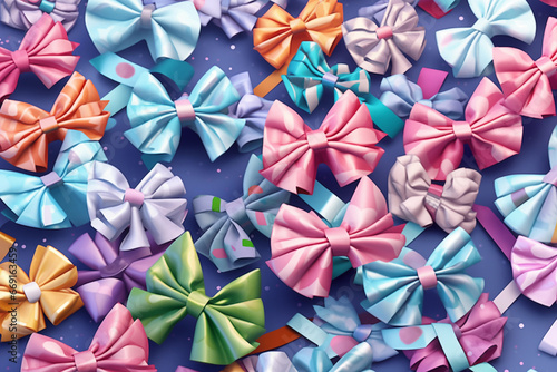 The cute  Christmas Bows pattern on a background is ideal for gift wrapping paper  .poster backgrounds  and other high-quality prints.