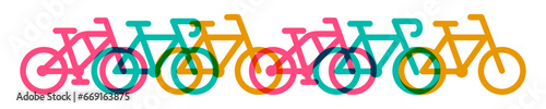 Bicycle race background. Bicycle silhouette. Vector illustration.