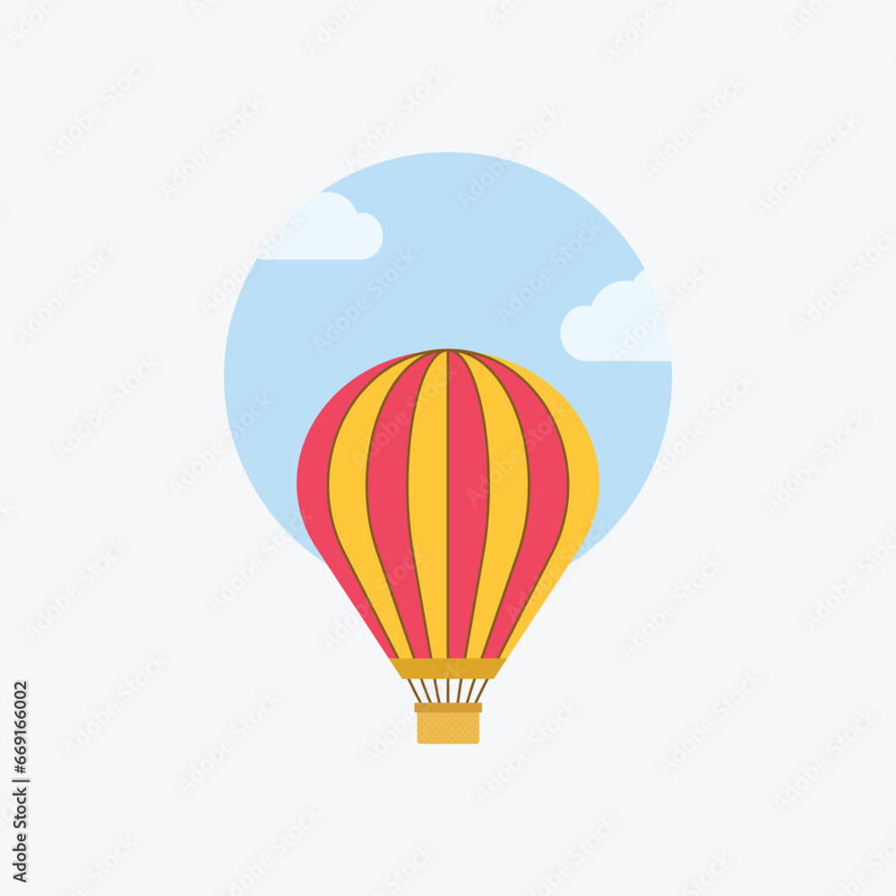 Obraz premium Hot air balloon vector illustration