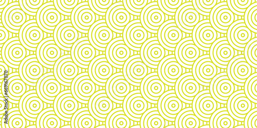 Abstract Pattern with wave lines yellow spiral white scripts background. seamless script geometric overlapping create retro line pattern background. Overlapping Pattern with Transform design..