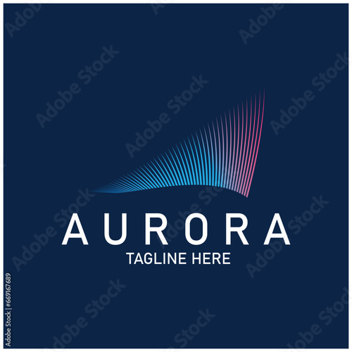 water wave logo, beach waves, sea, vector design