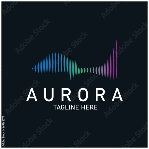 water wave logo, beach waves, sea, vector design