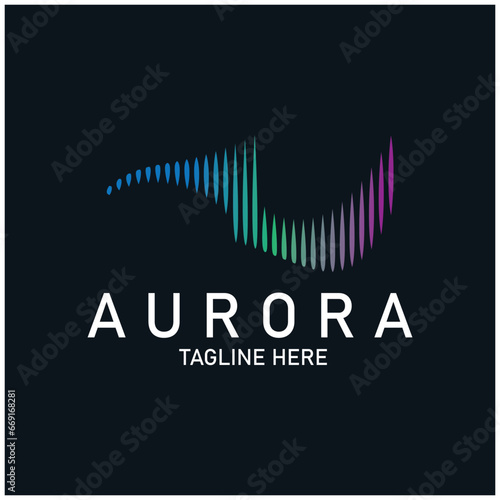 water wave logo, beach waves, sea, vector design