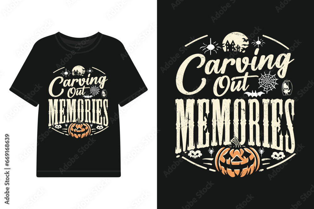 Vector typography Halloween t shirt design, Halloween Graphic t shirt design Template.