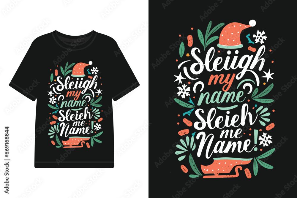Vector typography Santa t shirt design, merry christmas Graphic t shirt design Template. Vector typography Santa t shirt design, merry christmas Graphic t shirt design Template.