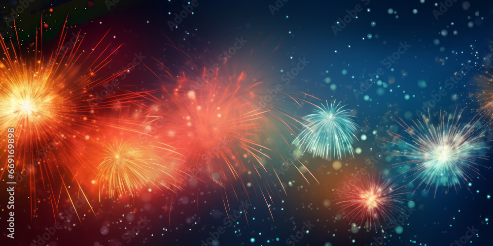 Abstract illustration of fireworks on black background. Abstract illustration of fireworks on black background.