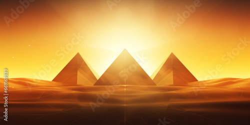Abstract pyramid themed illustration. ancient egyptian pyramids. 