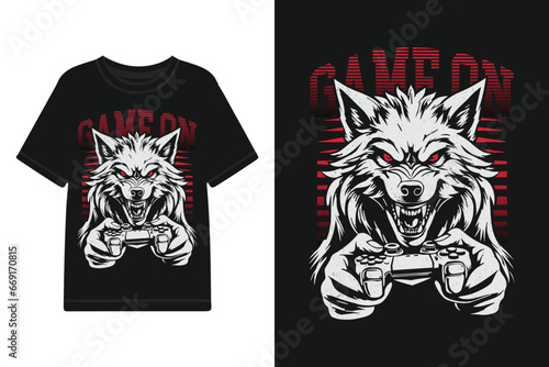 Gaming is my superpower vector t shirt design, gaming t shirt template.