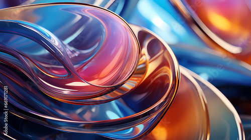 abstract background with geometric glass shapes